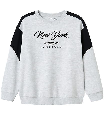 Sweat-shirt Name It - NkmKera - Marron Clair Chiné av. Imprimé