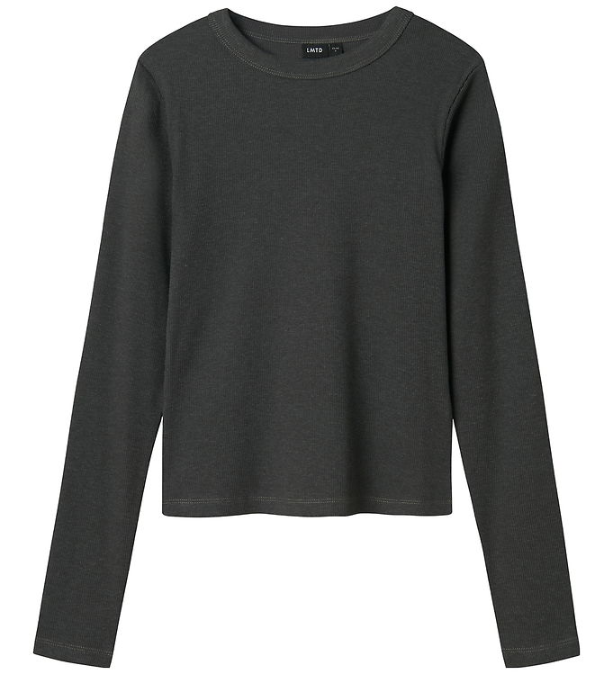 LMTD Bluse - Rib - Noos - NlfHinaja - Dark Grey Melange