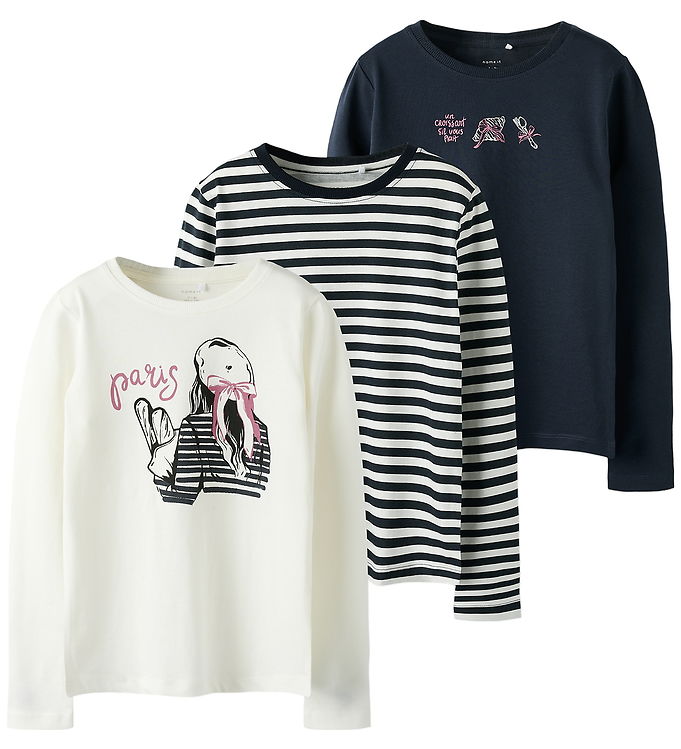 Name It Bluser - 3-pak - NkfNiana - Dark Sapphire