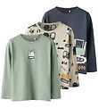 Name It Bluser - 3-pak - NmmNiko - Green Bay/Silver Lining