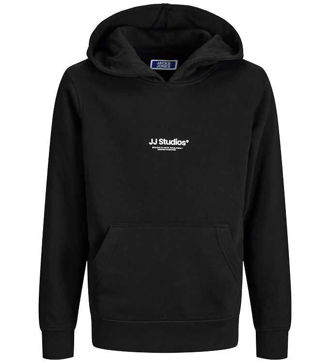 Jack & Jones Hættetrøje - Noos - JjeSoho - Sort m. Logo