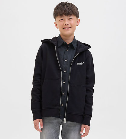 Jack & Jones Cardigan - Noos - JjeSoho - Sort m. Logo