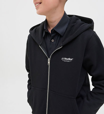 Jack & Jones Cardigan - Noos - JjeSoho - Sort m. Logo