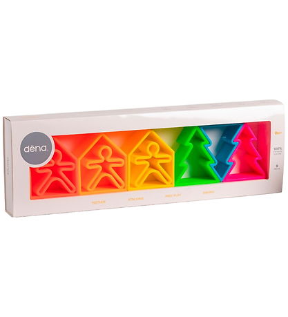 Dëna Aktivitetslegetøj - Silikone - 9 Dele - Neon