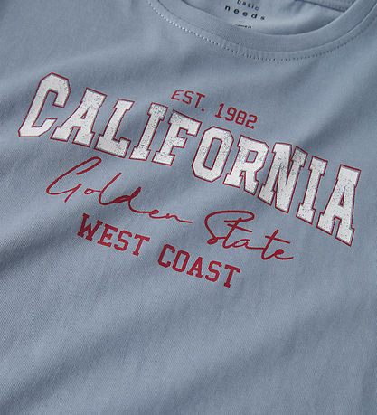 Name It Bluse - MkfVeen - Dusty Blue/California