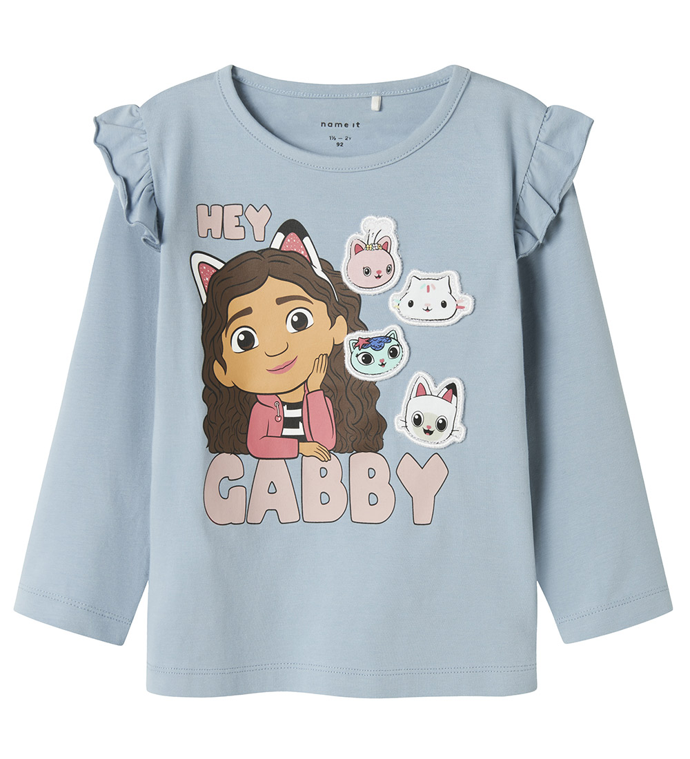 Name It Blouse - NmfJutte - Gabby's Dollhouse - Dusty Blue - Name It - 2 jaar (92) - Shirts
