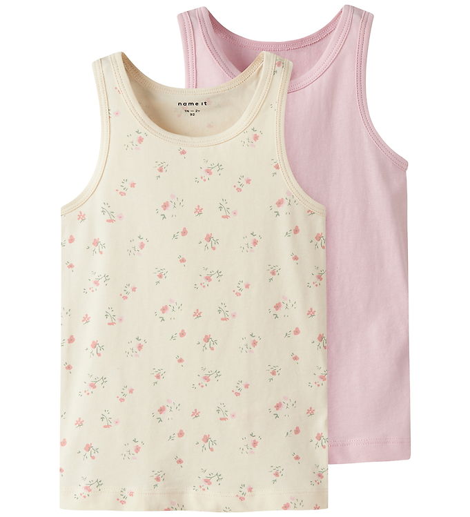 Name It Undertrøjer - Noos - NmfTank - 2-pak - Turtledove/Pale L