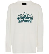 Emporio Armani Bluse - Off White m. Grøn Emporio Armani Bluse - Off White m. Grøn