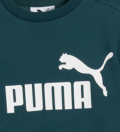Puma Sweatsæt - Minicats - Green Terrain m. Hvid Puma Sweatsæt - Minicats - Green Terrain m. Hvid