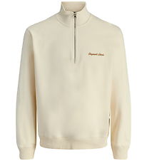 Jack & Jones Sweatshirt - JorNorrebro - Antique White Jack & Jones Sweatshirt - JorNorrebro - Antique White