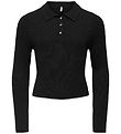 Kids Only Polo - Rib - Strik - KogMila - Black/Gold Button Kids Only Polo - Rib - Strik - KogMila - Black/Gold Button