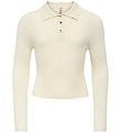 Kids Only Polo - Rib - Strik - KogMila - Birch/Gold Button Kids Only Polo - Rib - Strik - KogMila - Birch/Gold Button