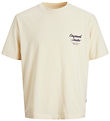 Jack & Jones T-shirt - JorNorrebro - Antique White m. Print Jack & Jones T-shirt - JorNorrebro - Antique White m. Print