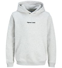Jack & Jones Hættetrøje - Noos - JorNorrebro - White Melange  Jack & Jones Hættetrøje - Noos - JorNorrebro - White Melange