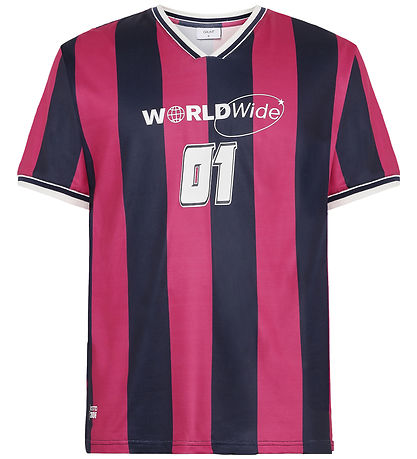 Grunt T-shirt - GrPilo - Navy/Pinkstribet
