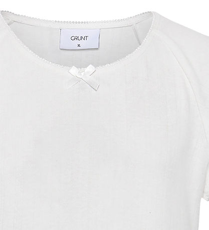 Grunt T-shirt - GRPlujol - Hvid m. Hulmønster