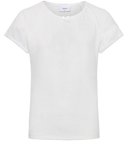 Grunt T-shirt - GRPlujol - Hvid m. Hulmønster