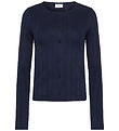 Grunt Cardigan - GrPrat - Navy m. Hulmønster Grunt Cardigan - GrPrat - Navy m. Hulmønster