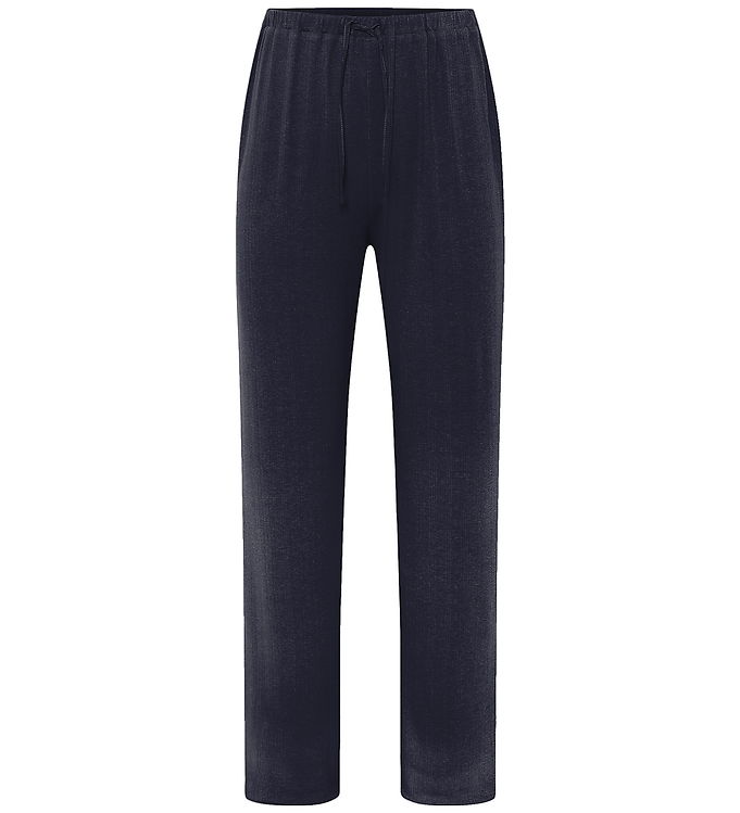 Grunt Bukser - GrPalau - Navy m. Hulmønster