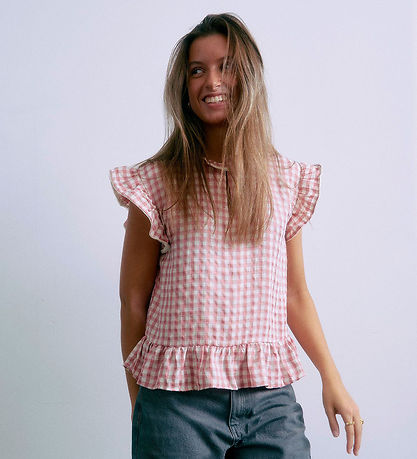 Grunt Top - GrArte - Rosa/Hvidternet