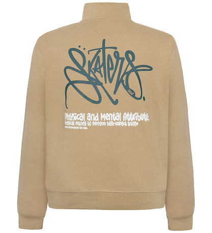 Grunt Sweatshirt - GrVitto - Sand w. Dark Green