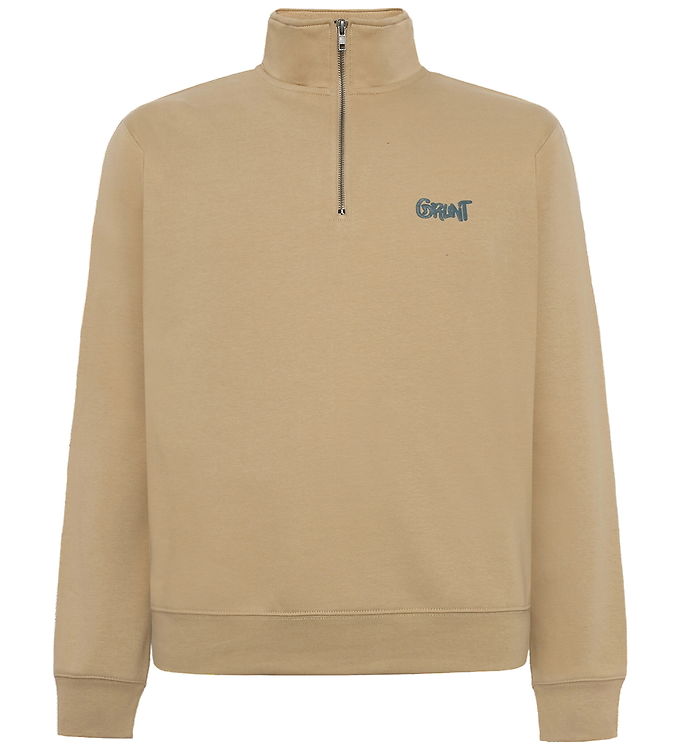 Grunt GrVitto Sweatshirt - Sand m. Mørkegrøn