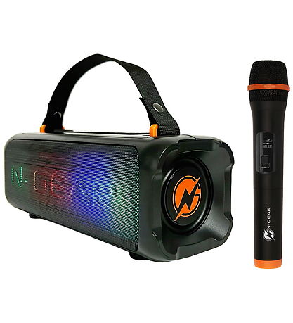 N-GEAR Højtaler m. Mikrofon/Lys - Blazooka 703 - Trådløs - Soert
