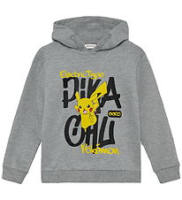 Minymo Hættetrøje - Pokémon - Gråmeleret Minymo Hættetrøje - Pokémon - Gråmeleret