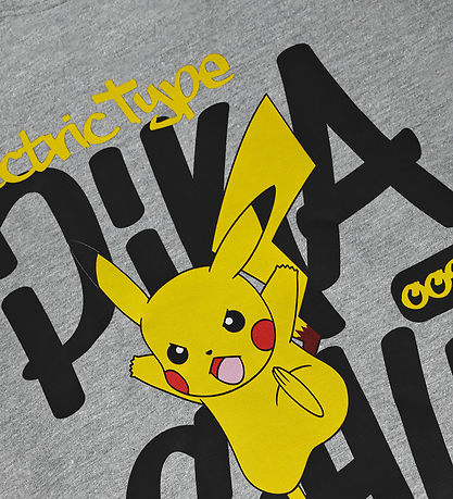 Minymo Hættetrøje - Pokémon - Gråmeleret