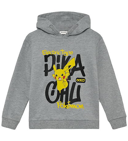 Minymo Hættetrøje - Pokémon - Gråmeleret