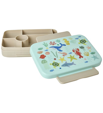 Rice Madkasse - 6 Rum - Blå Ocean Print