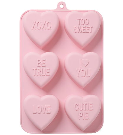 Rice Kageform - Silikone - Pink m. Hjerter Rice Kageform - Silikone - Pink m. Hjerter