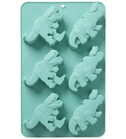 Rice Kageform - Silikone - Mint m. Dinosaurer Rice Kageform - Silikone - Mint m. Dinosaurer