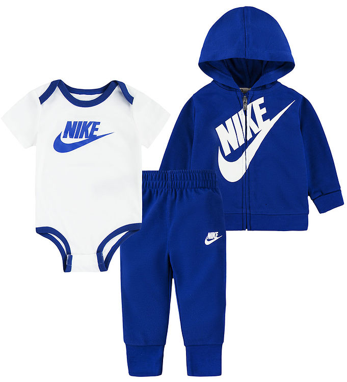 Nike Sæt - Cardigan/Sweatpants/Body k/æ - Game Royal