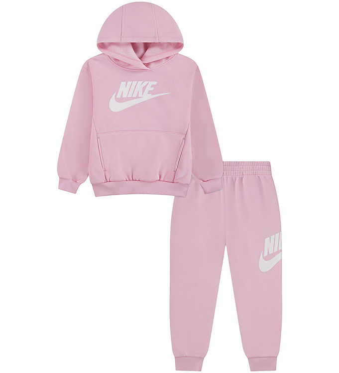 Nike Sweatsæt - Hættetrøje/Sweatpants - Mineral Soft Pink