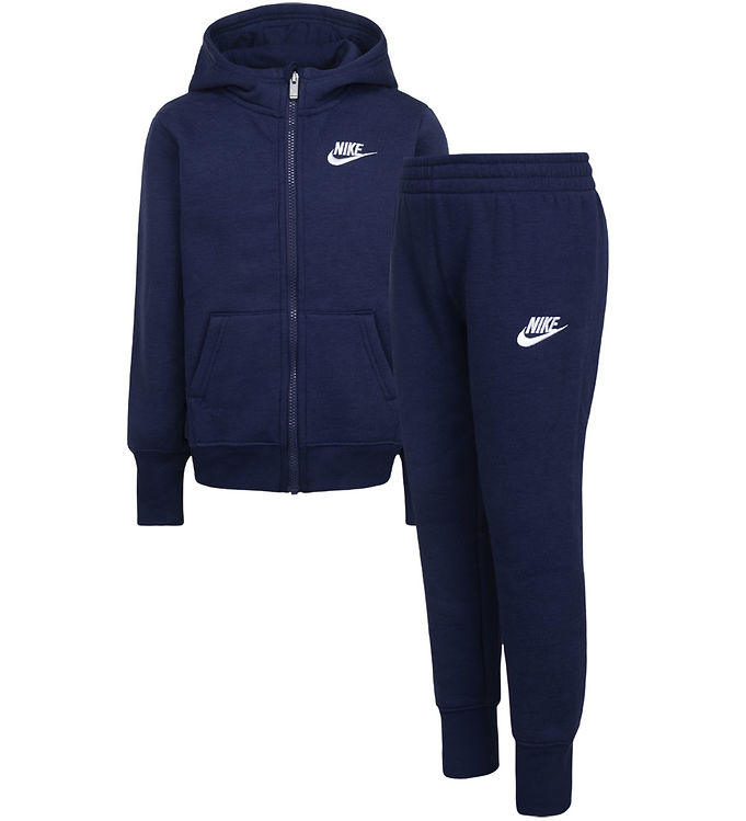 Nike Sweatsæt - Cardigan/Sweatpants - Midnight Navy