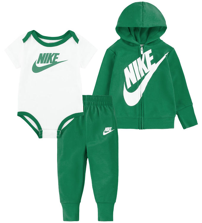 Nike Sæt - Cardigan/Sweatpants/Body k/æ - Stadium Green