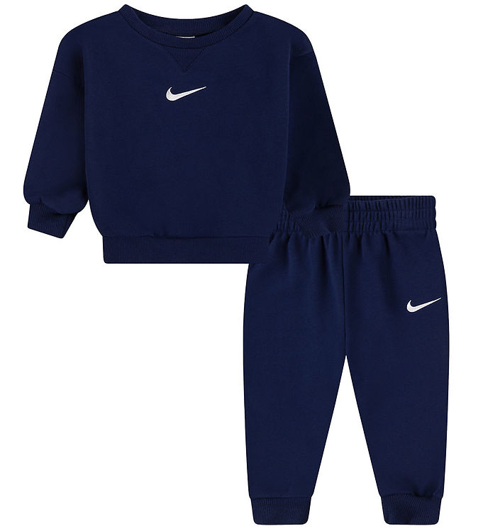 Nike Sweatsæt - Sweatshirt/Sweatpants - Midnight Navy