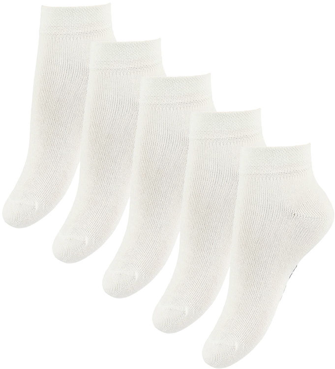 Fuzzies Ankelstrømper - 5-pak - Hvid