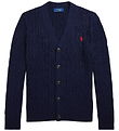 Polo Ralph Lauren Cardigan - Strik - Cable - Navy Polo Ralph Lauren Cardigan - Strik - Cable - Navy