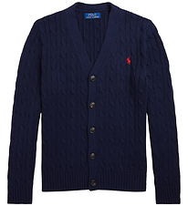 Polo Ralph Lauren Cardigan - Strik - Cable - Navy Polo Ralph Lauren Cardigan - Strik - Cable - Navy