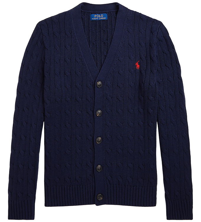 Polo Ralph Lauren Cardigan - Strik - Cable - Navy