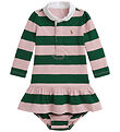 Polo Ralph Lauren Kjole m. Bloomers - Surfside Rose/Kelly Green Polo Ralph Lauren Kjole m. Bloomers - Surfside Rose/Kelly Green