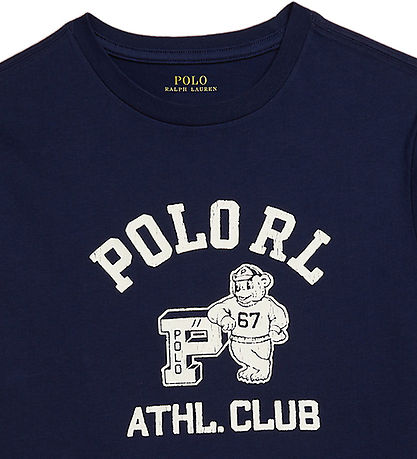 Polo Ralph Lauren T-shirt - Refined Navy m. Hvid