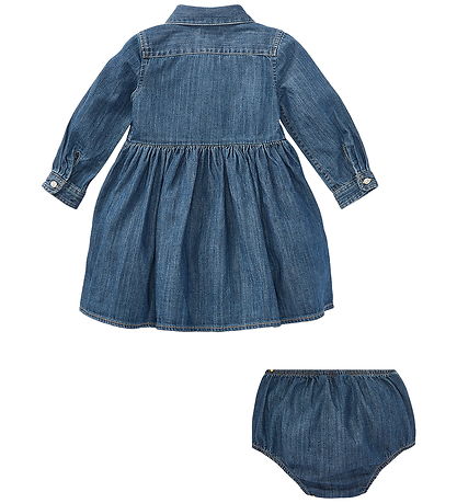 Polo Ralph Lauren Kjole m. Bloomers - Denim - Indigo