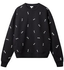 Lala Berlin Sweatshirt - Shiloh - Sort m. Hvid Lala Berlin Sweatshirt - Shiloh - Sort m. Hvid