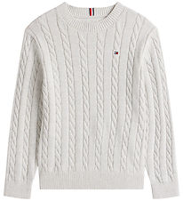 Tommy Hilfiger Bluse - Strik - Gråmeleret Tommy Hilfiger Bluse - Strik - Gråmeleret
