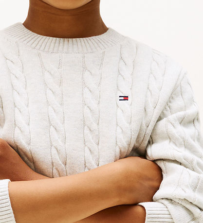 Tommy Hilfiger Bluse - Strik - Gråmeleret Tommy Hilfiger Bluse - Strik - Gråmeleret