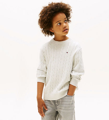 Tommy Hilfiger Bluse - Strik - Gråmeleret Tommy Hilfiger Bluse - Strik - Gråmeleret