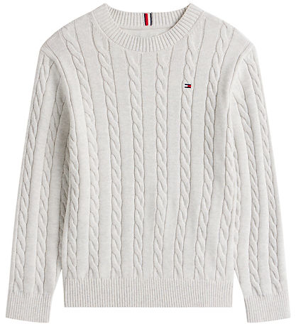 Tommy Hilfiger Bluse - Strik - Gråmeleret Tommy Hilfiger Bluse - Strik - Gråmeleret